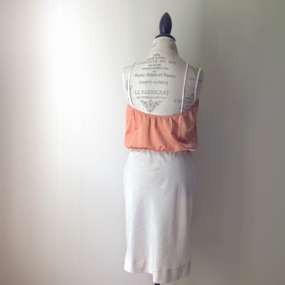 Lia Kes NY | Sexy Silk Peach & Cream Slip Dress - Picture 5 of 8